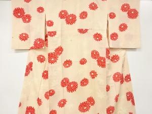 アンティーク　流水に菊楓模様単衣長襦袢